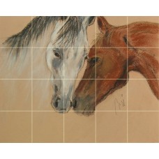 Art Horses Love Mural Ceramic Backsplash Bath Tile #1618   182097316739